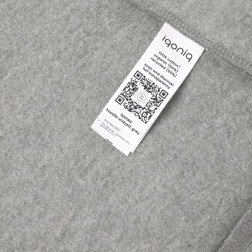 IQONIQ Torres ungefärbter Hoodie aus recycelter Baumwolle