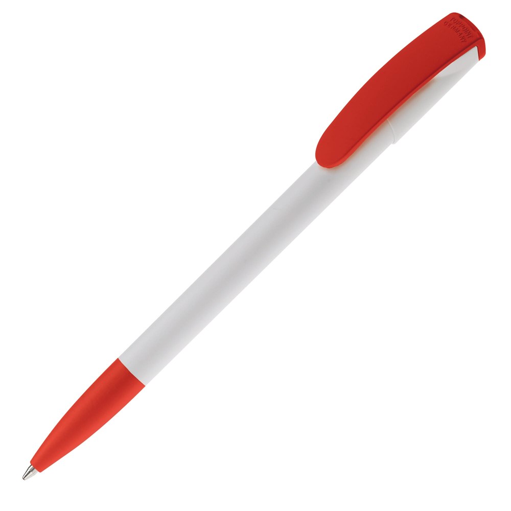 Kugelschreiber Deniro Hardcolour - Weiss / Rot