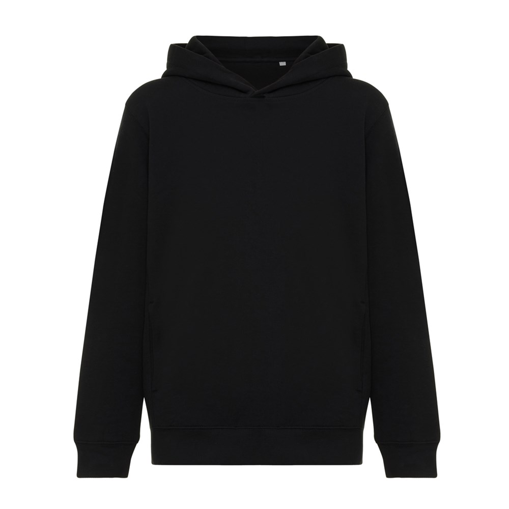 IQONIQ Yengo KidsHoodie mit Seitentaschen aus rec. Baumwolle - schwarz (± PMS Black)
