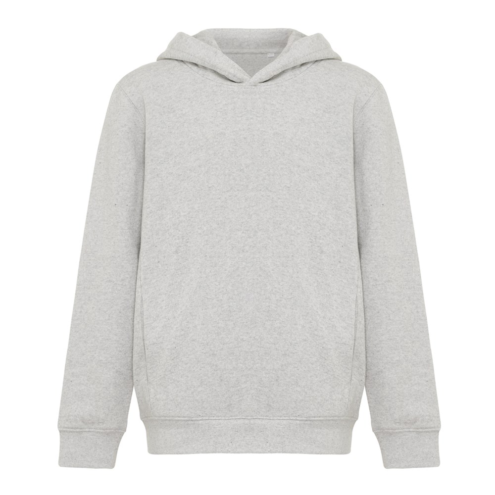 IQONIQ Yengo KidsHoodie mit Seitentaschen aus rec. Baumwolle - light heather grey (± PMS light heather grey)