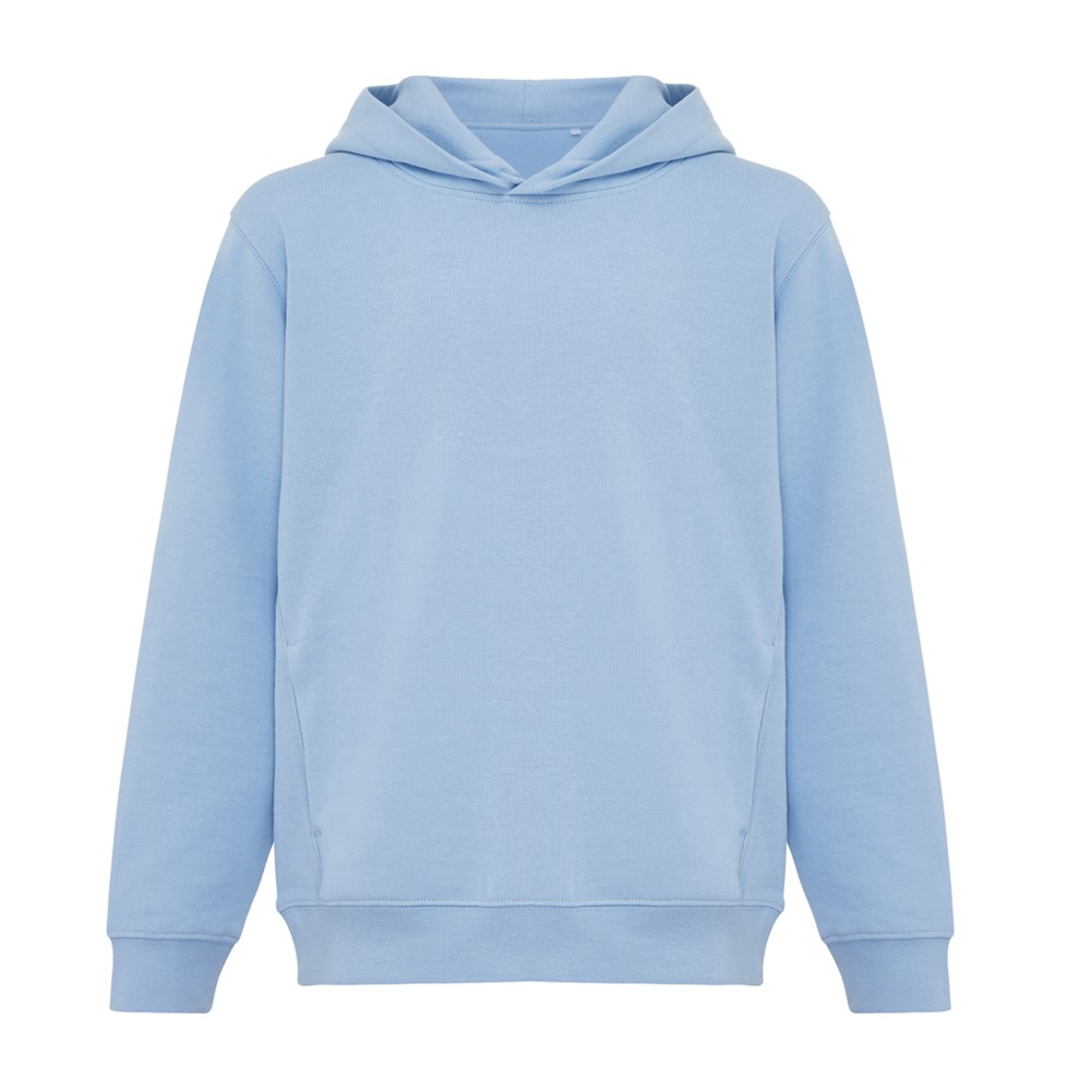 IQONIQ Yengo KidsHoodie mit Seitentaschen aus rec. Baumwolle - sky blue (± PMS 15-3930 TCX)