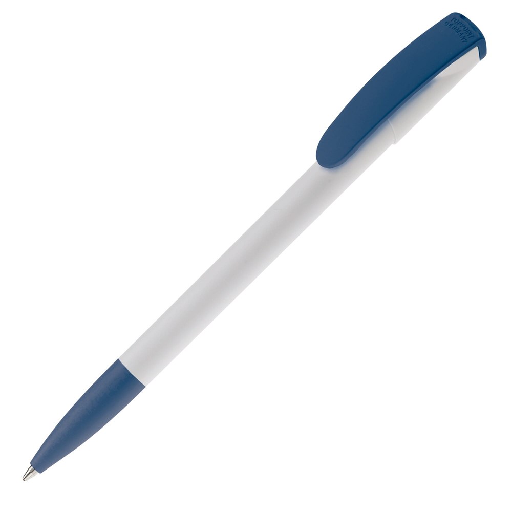 Kugelschreiber Deniro Hardcolour - Weiss / Dunkelblau