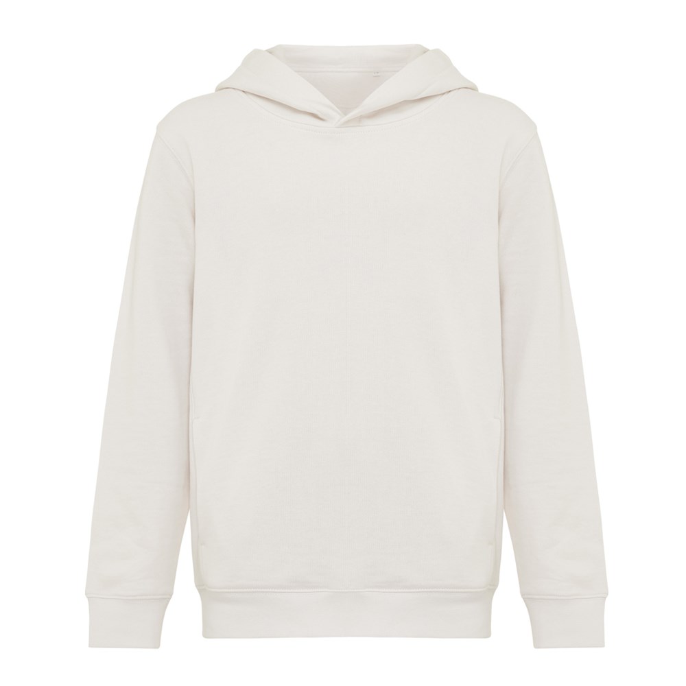 IQONIQ Yengo KidsHoodie mit Seitentaschen aus rec. Baumwolle - ivory white (± PMS 12-2103 TCX)